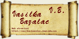 Vasilka Bažalac vizit kartica